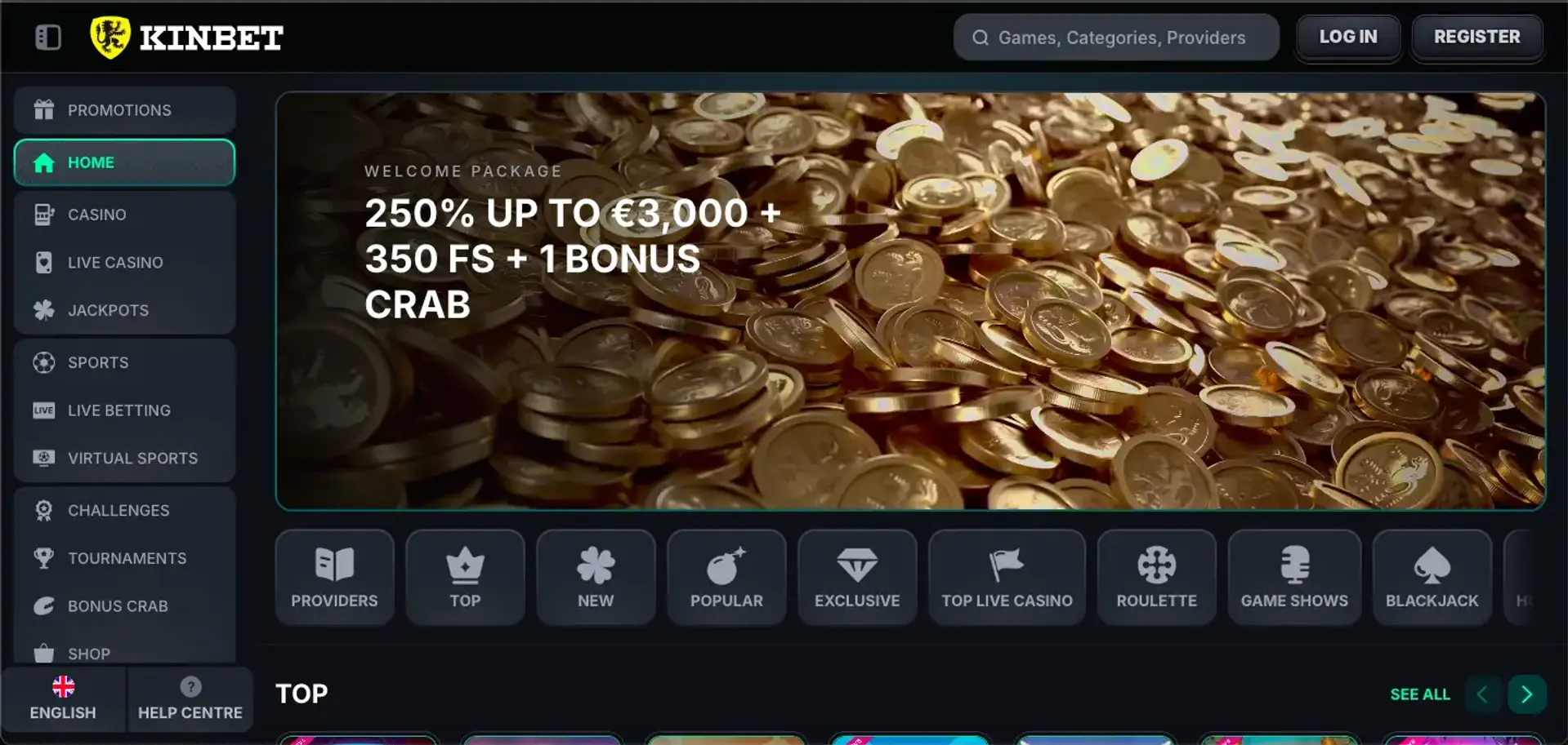 Kinbet interface