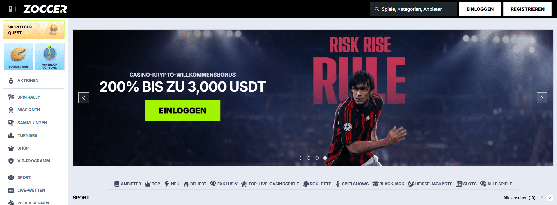 Zoccer interface